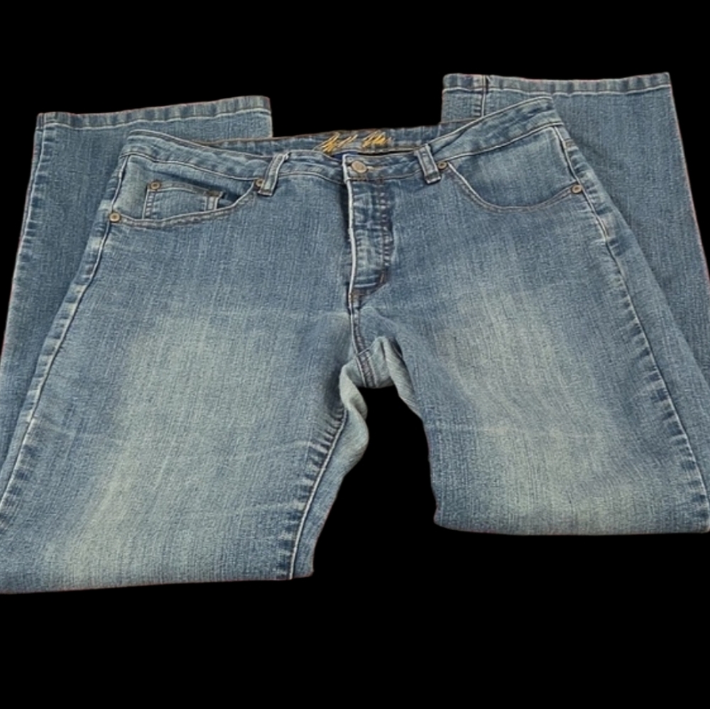 Bill Blass Blue Denim with Gold Accents